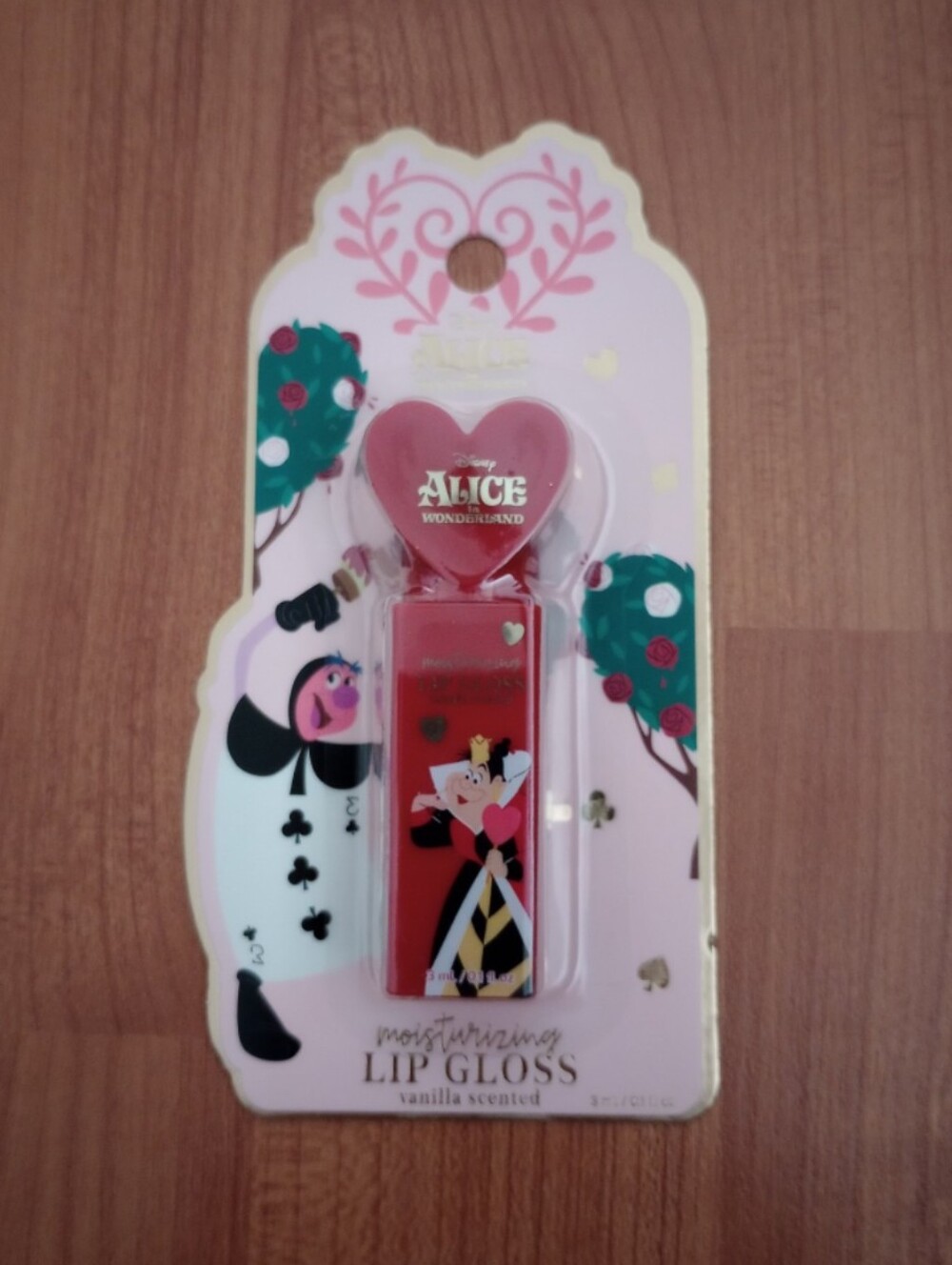 Disney Queen of Hearts Red and Pink Heart Lip Gloss